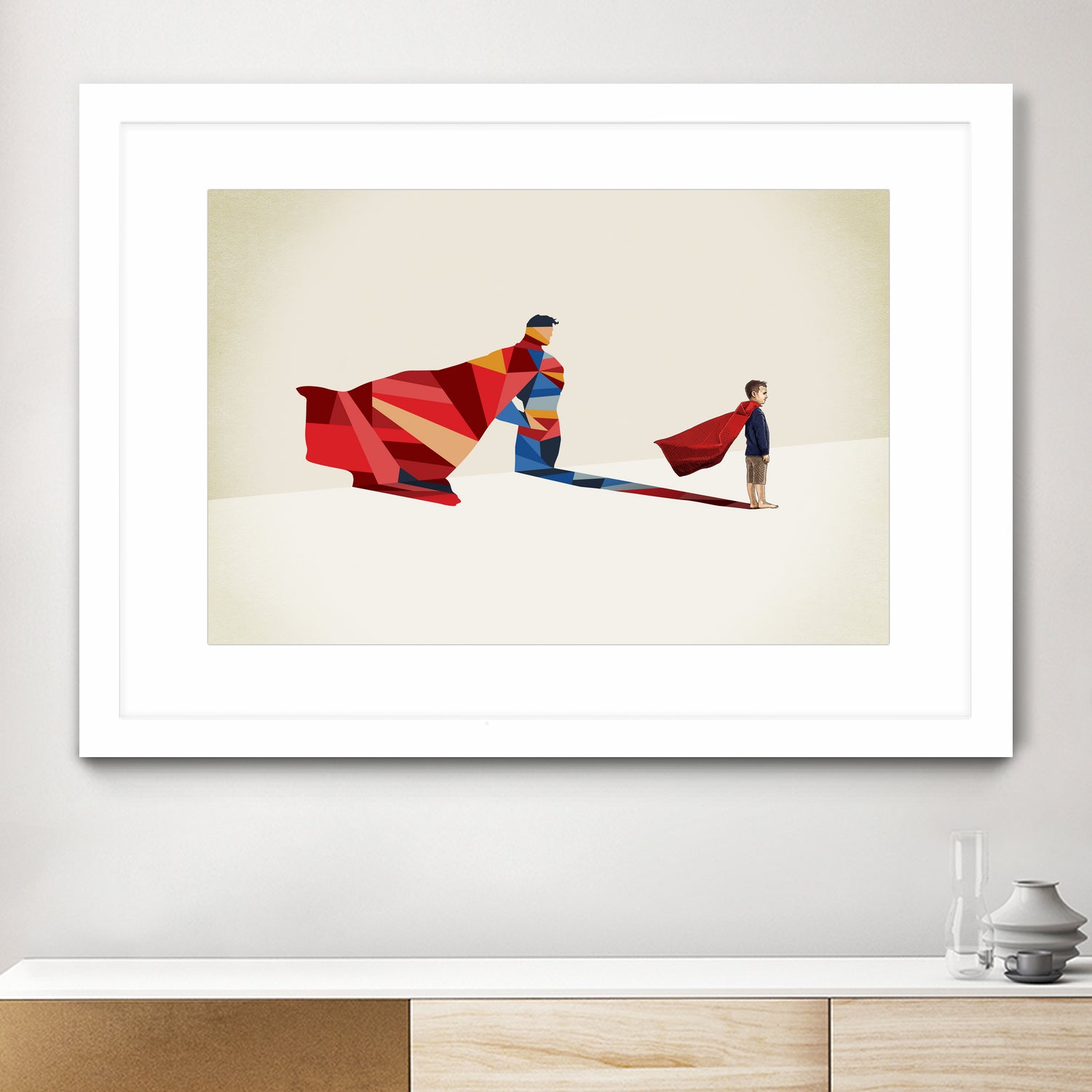 Walking Shadow, Hero by Jason Ratliff on GIANT ART - red photo illustration