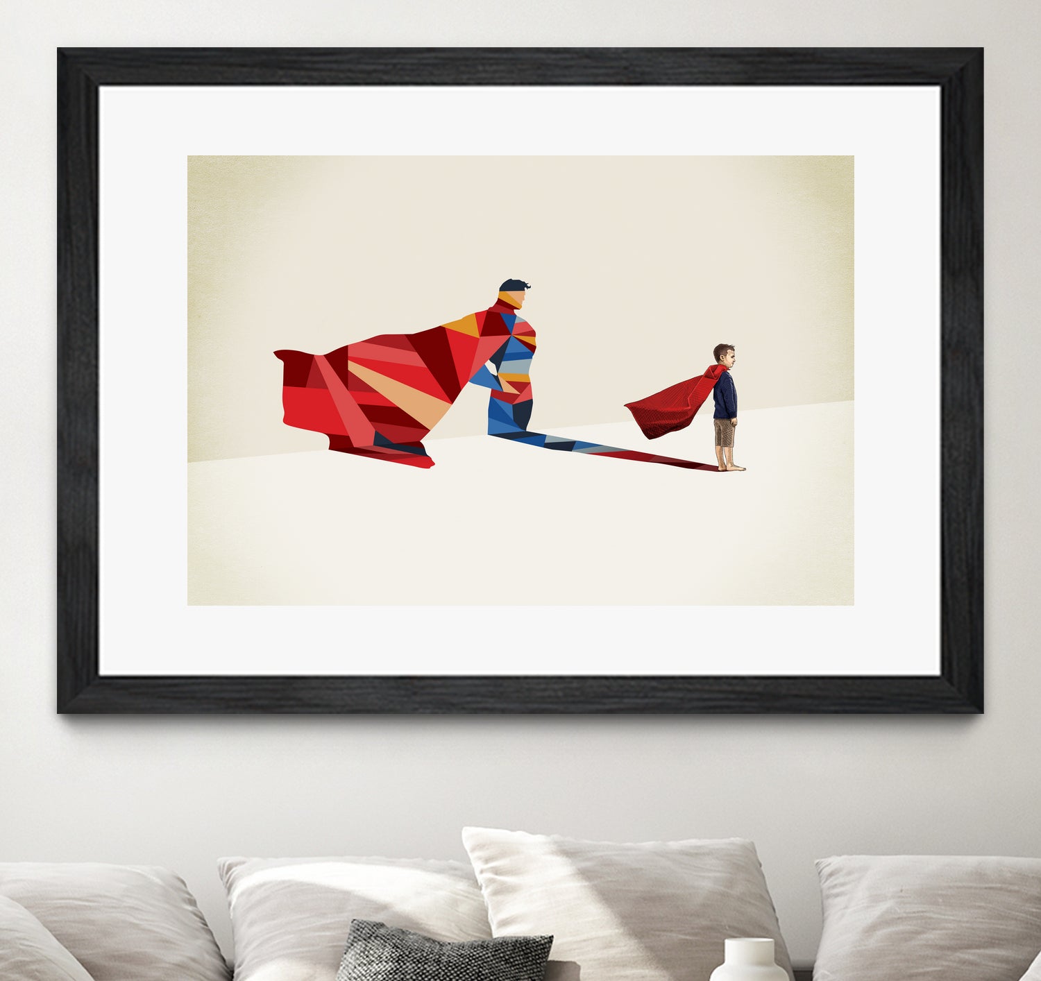 Walking Shadow, Hero by Jason Ratliff on GIANT ART - red photo illustration