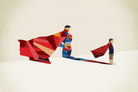 Walking Shadow, Hero by Jason Ratliff on GIANT ART - red photo illustration