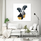 Floral marble vase by Christina Shek on GIANT ART - black digital drawing