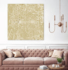 New Delhi map gold by Javier Ruiz on GIANT ART - yellow digital drawing