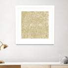 New Delhi map gold by Javier Ruiz on GIANT ART - yellow digital drawing