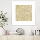 New Delhi map gold by Javier Ruiz on GIANT ART - yellow digital drawing