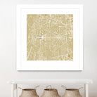 New Delhi map gold by Javier Ruiz on GIANT ART - yellow digital drawing