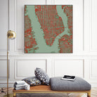 New York city map pop by Javier Ruiz on GIANT ART - green digital drawing