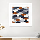 Navy Rust Geometry VIIB by Blerta Karahoda on GIANT ART - blue digital drawing