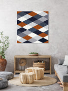 Navy Rust Geometry VIIB by Blerta Karahoda on GIANT ART - blue digital drawing