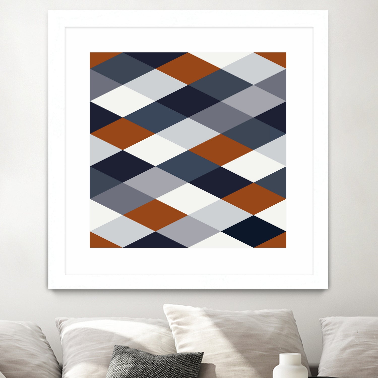 Navy Rust Geometry VIIB by Blerta Karahoda on GIANT ART - blue digital drawing