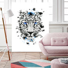 Leopard with blue eyes by Jurijs Permanickis on GIANT ART - white digital painting