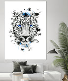 Leopard with blue eyes by Jurijs Permanickis on GIANT ART - white digital painting