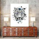 Leopard with blue eyes by Jurijs Permanickis on GIANT ART - white digital painting