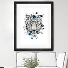 Leopard with blue eyes by Jurijs Permanickis on GIANT ART - white digital painting