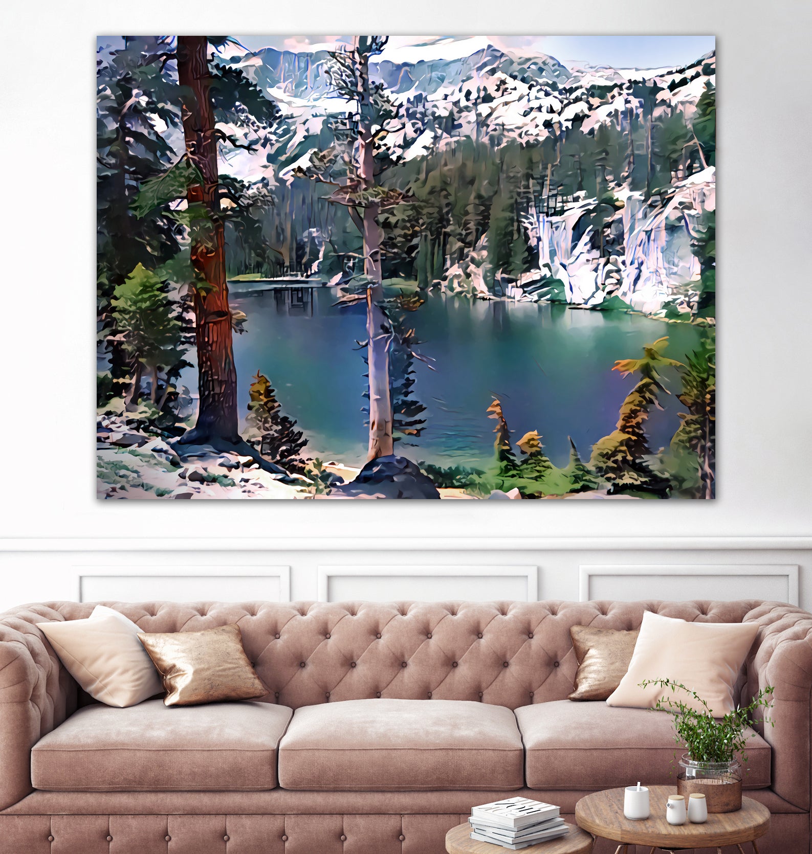 TJ Lake by Svetlana Eremenko on GIANT ART - green digital painting