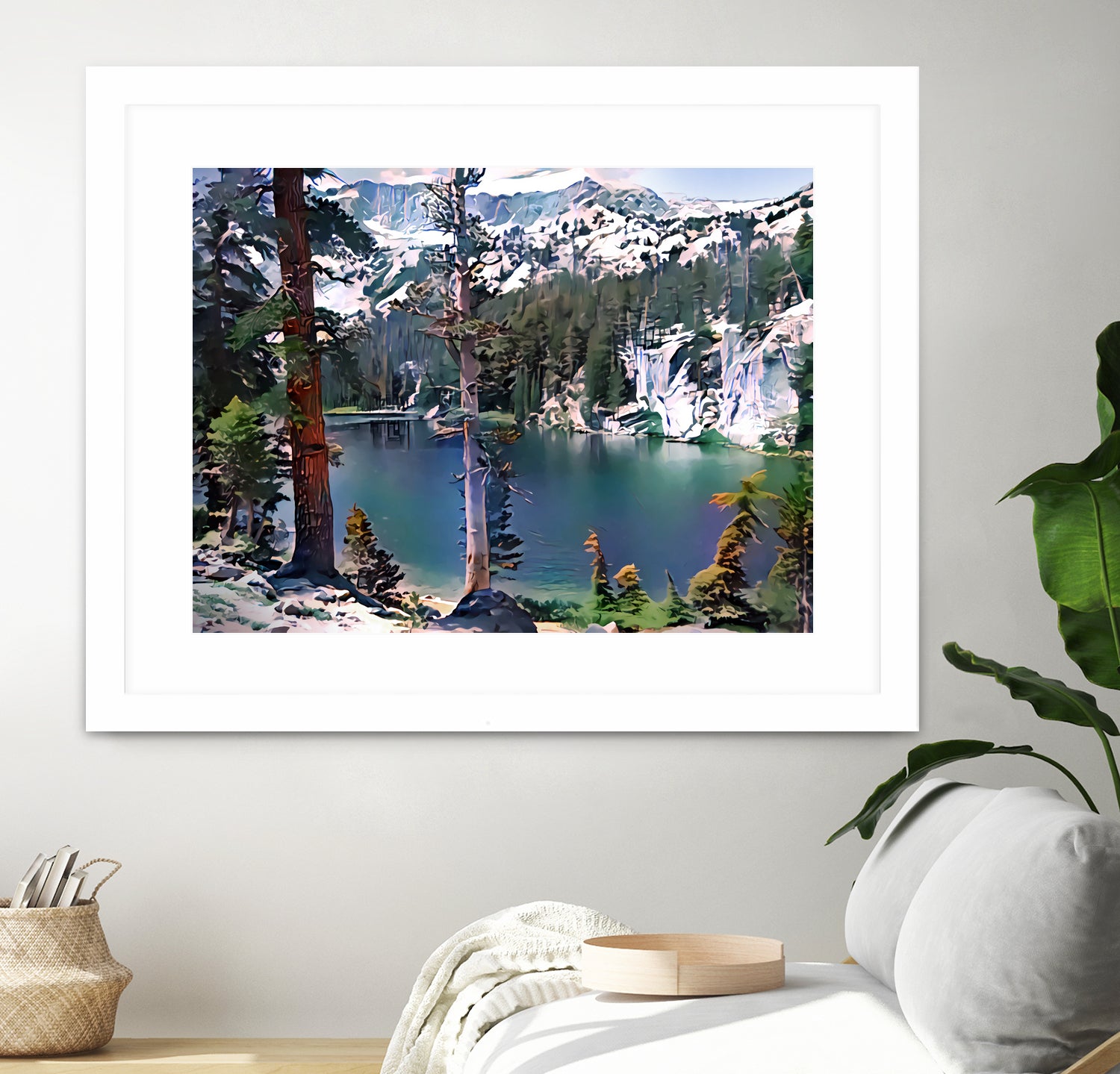 TJ Lake by Svetlana Eremenko on GIANT ART - green digital painting