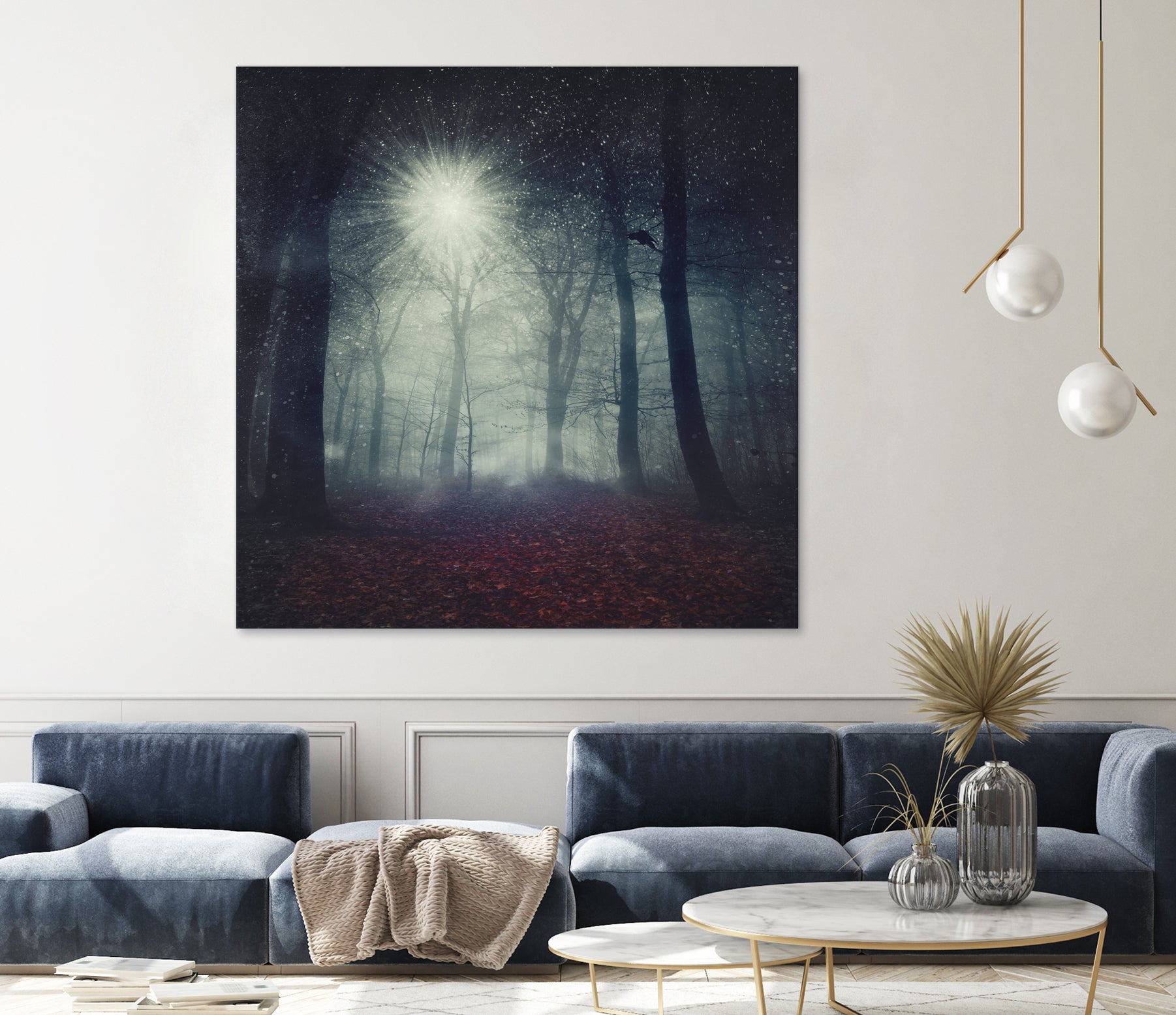 enchanted forest by Dirk Wüstenhagen on GIANT ART - blue digital painting