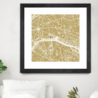 Paris city map gold by Javier Ruiz on GIANT ART - brown digital drawing