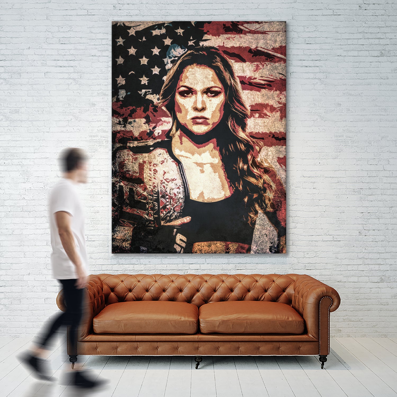 Ronda Rousey by Jurijs Permanickis on GIANT ART - red digital painting