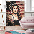 Ronda Rousey by Jurijs Permanickis on GIANT ART - red digital painting