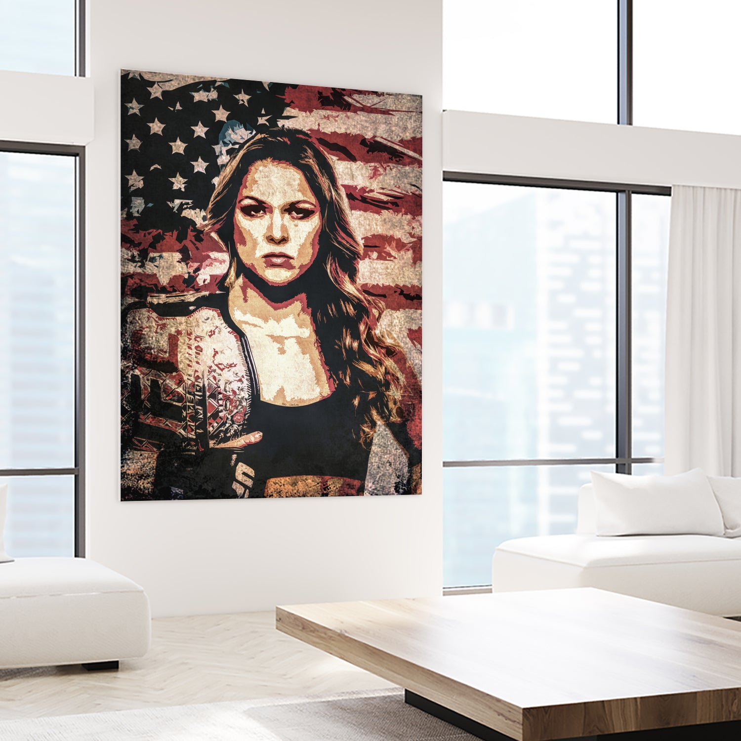 Ronda Rousey by Jurijs Permanickis on GIANT ART - red digital painting