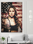 Ronda Rousey by Jurijs Permanickis on GIANT ART - red digital painting