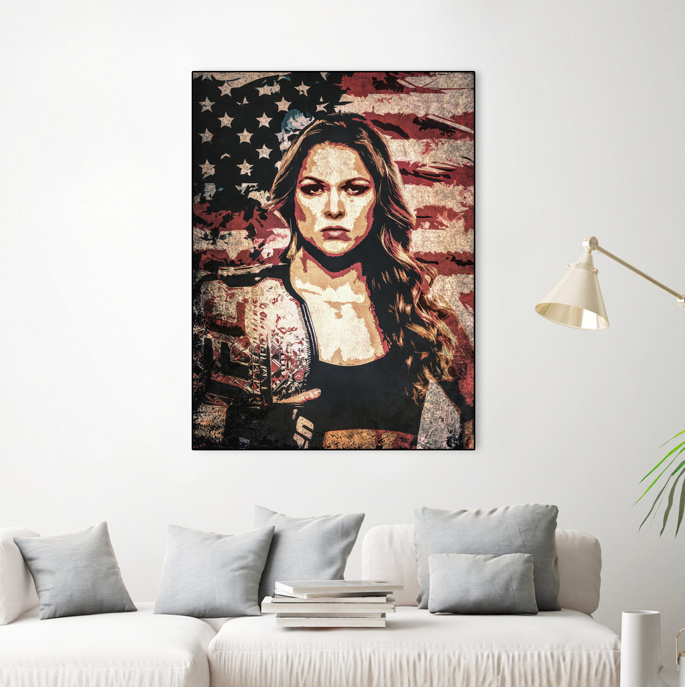 Ronda Rousey by Jurijs Permanickis on GIANT ART - red digital painting