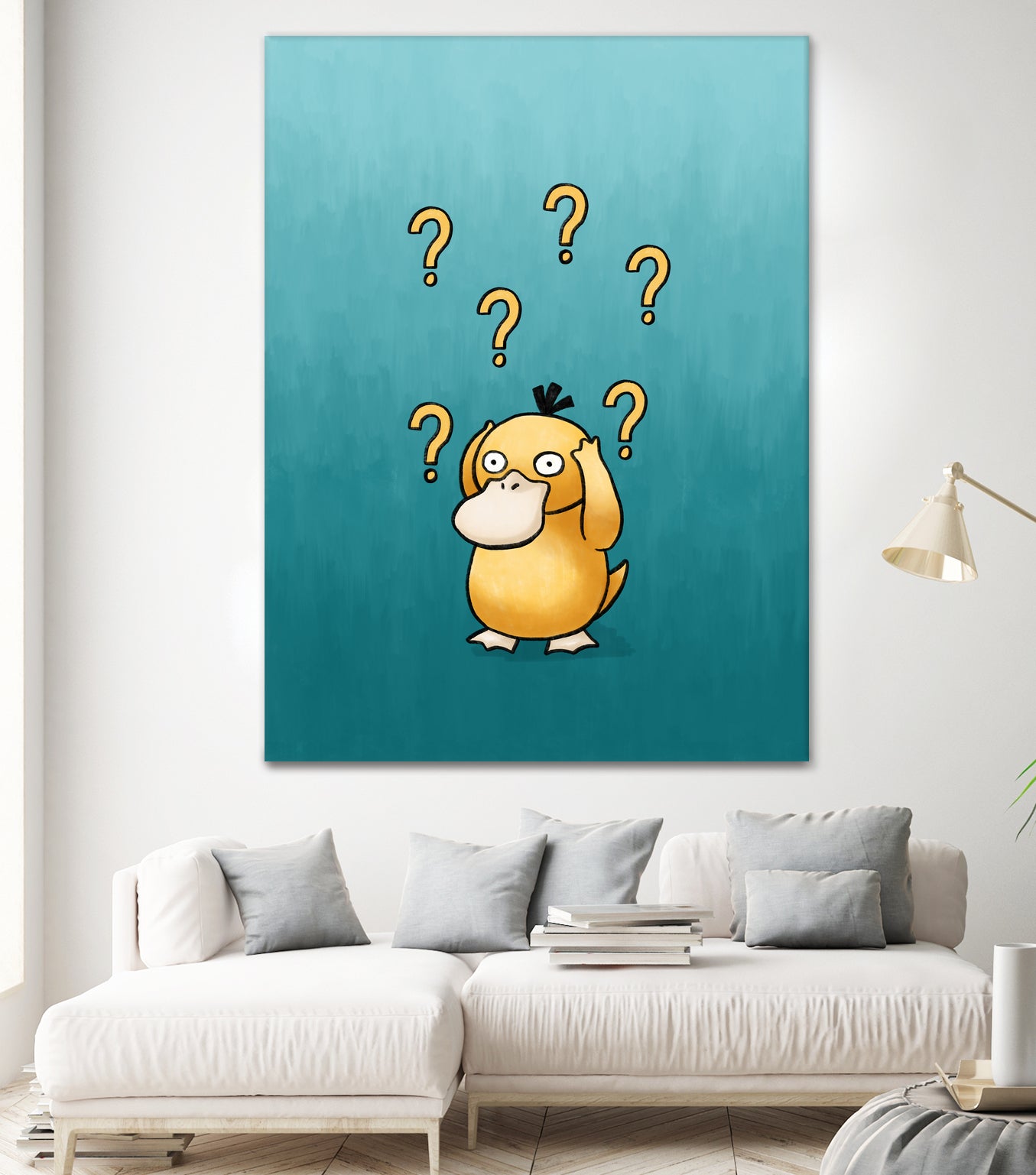 Psyduck confused by Massive Magpie on GIANT ART - blue digital painting