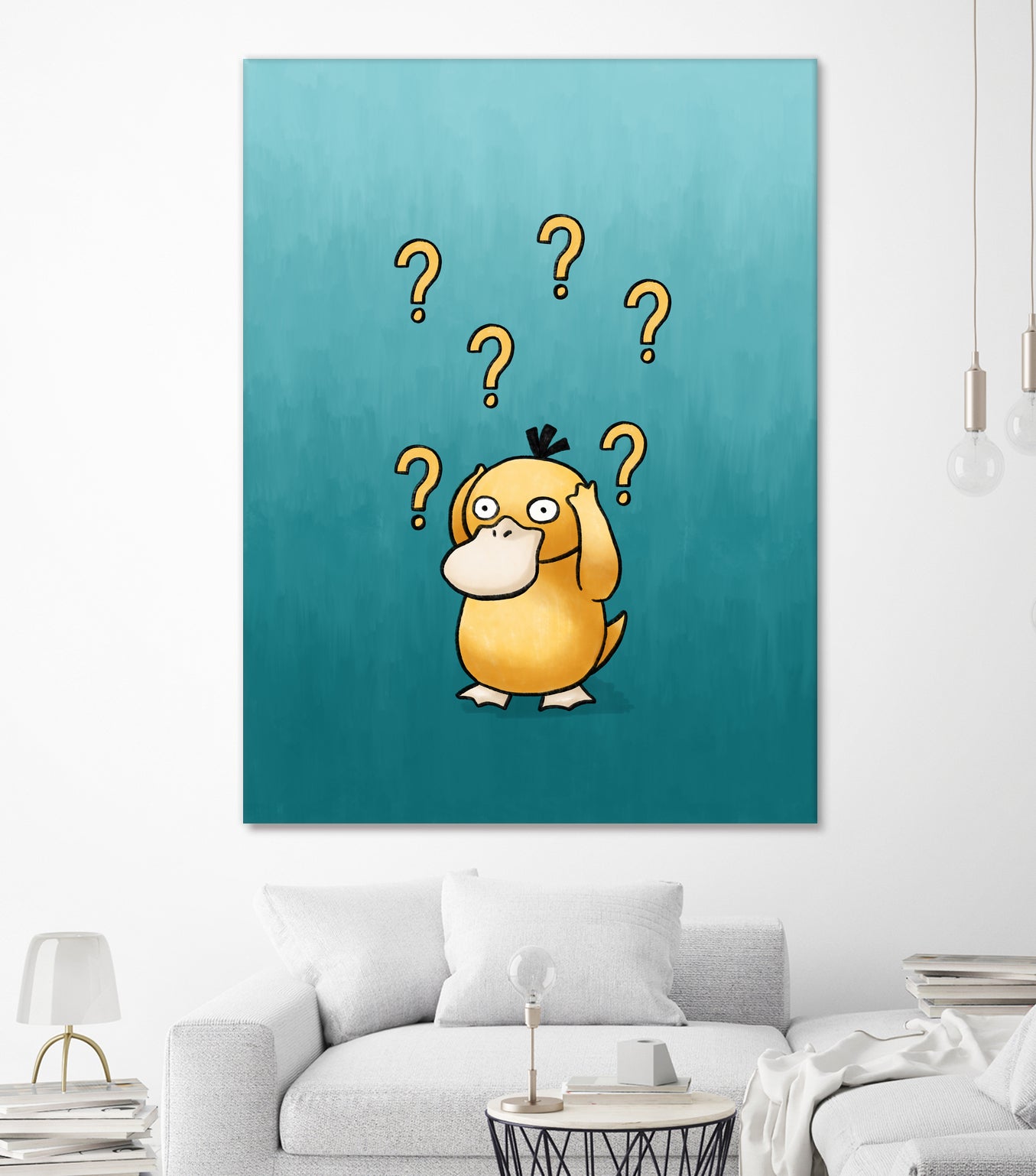 Psyduck confused by Massive Magpie on GIANT ART - blue digital painting