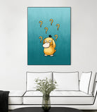 Psyduck confused by Massive Magpie on GIANT ART - blue digital painting