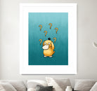 Psyduck confused by Massive Magpie on GIANT ART - blue digital painting