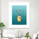 Psyduck confused by Massive Magpie on GIANT ART - blue digital painting