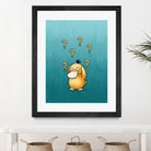 Psyduck confused by Massive Magpie on GIANT ART - blue digital painting