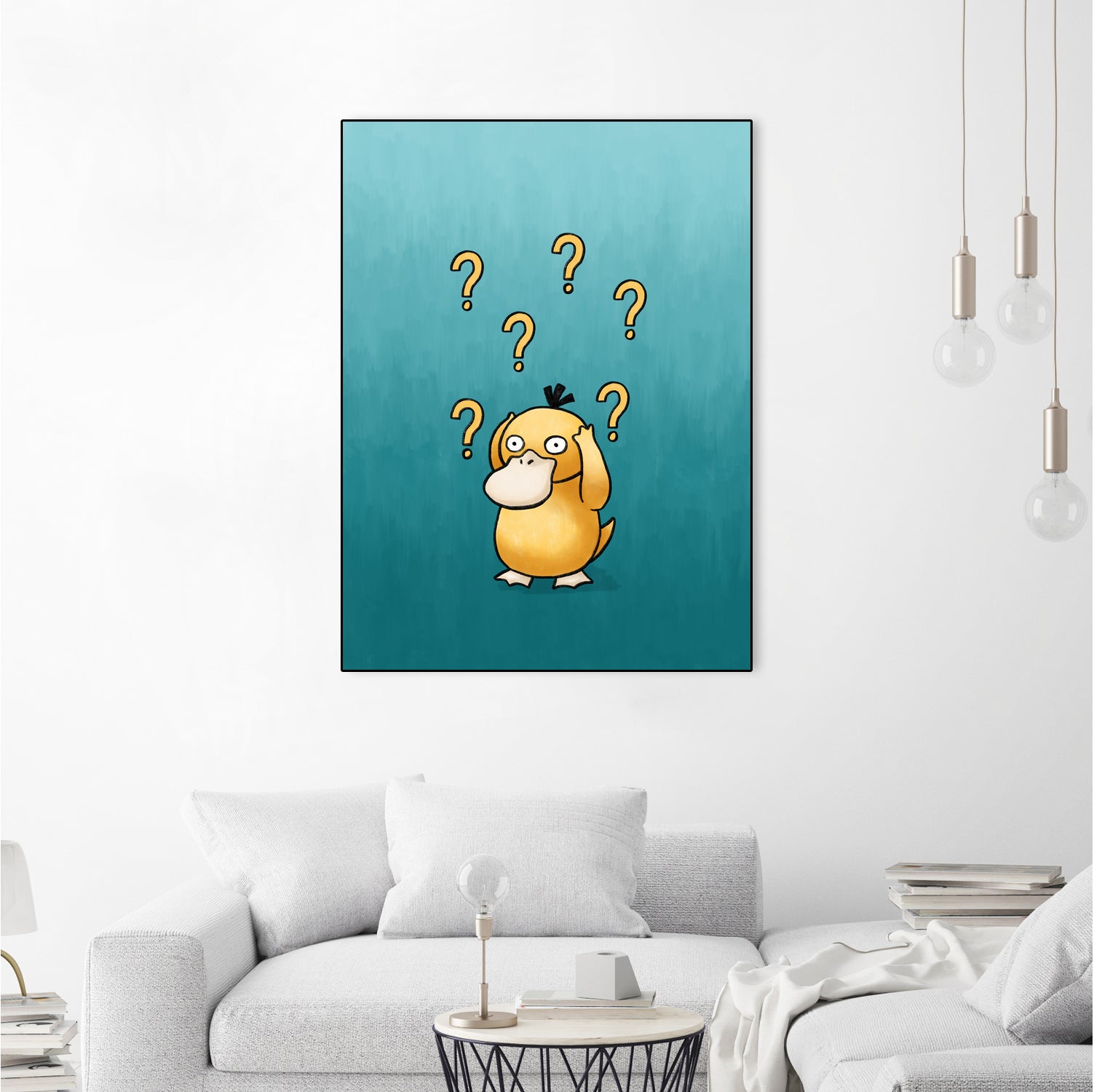 Psyduck confused by Massive Magpie on GIANT ART - blue digital painting