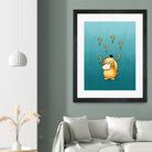 Psyduck confused by Massive Magpie on GIANT ART - blue digital painting