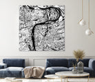 Prague map white by Javier Ruiz on GIANT ART - white digital drawing