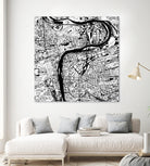 Prague map white by Javier Ruiz on GIANT ART - white digital drawing