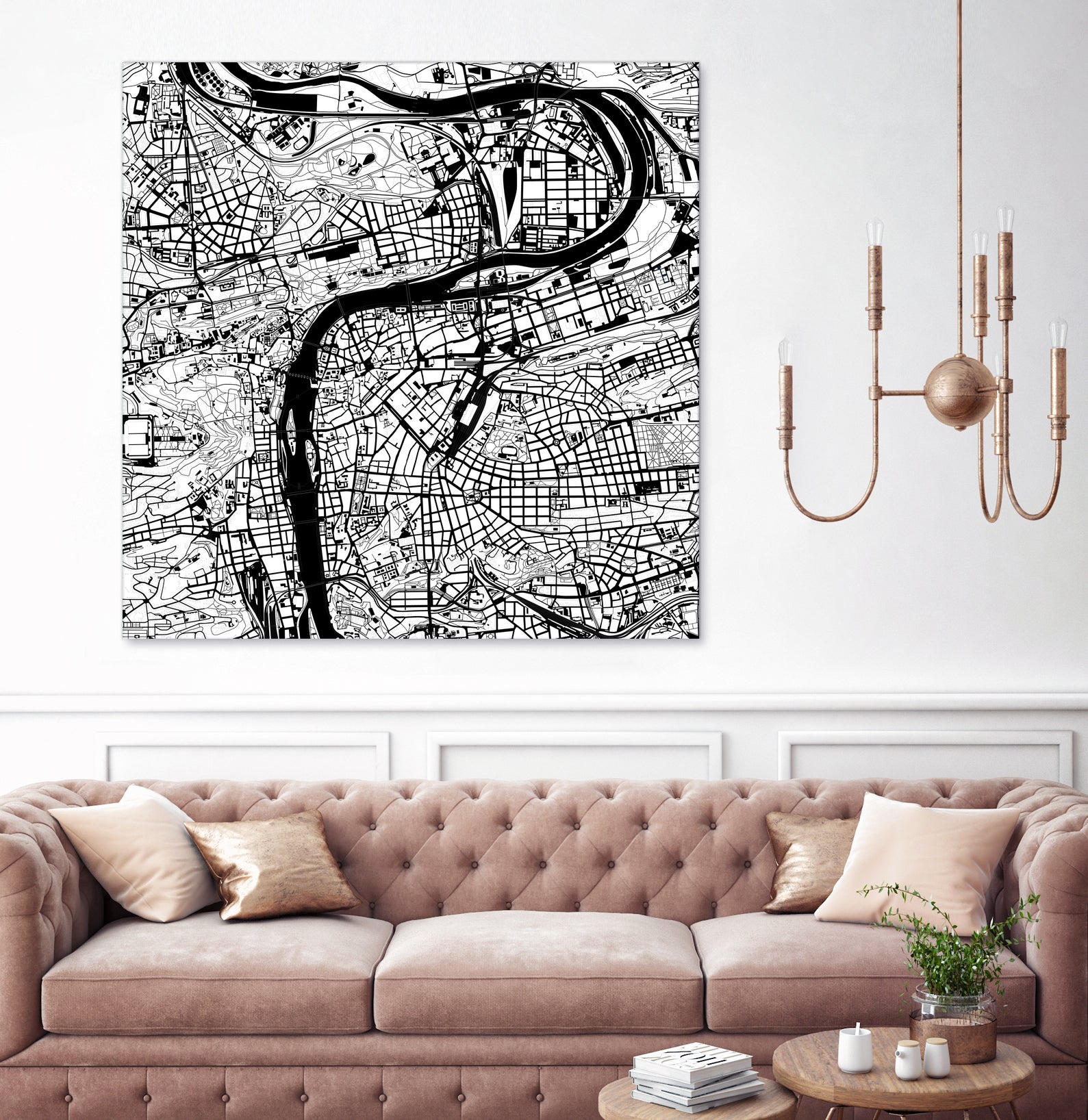 Prague map white by Javier Ruiz on GIANT ART - white digital drawing