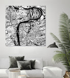 Prague map white by Javier Ruiz on GIANT ART - white digital drawing