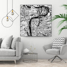 Prague map white by Javier Ruiz on GIANT ART - white digital drawing