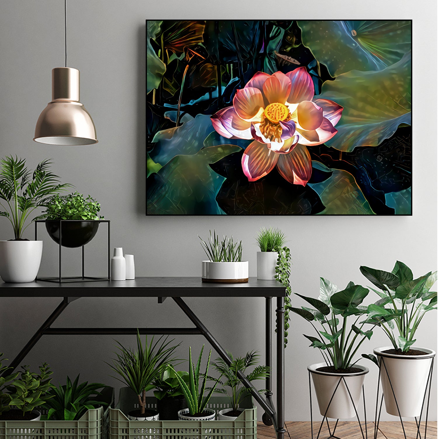 Nelumbo nucifera by Svetlana Eremenko on GIANT ART - pink digital painting