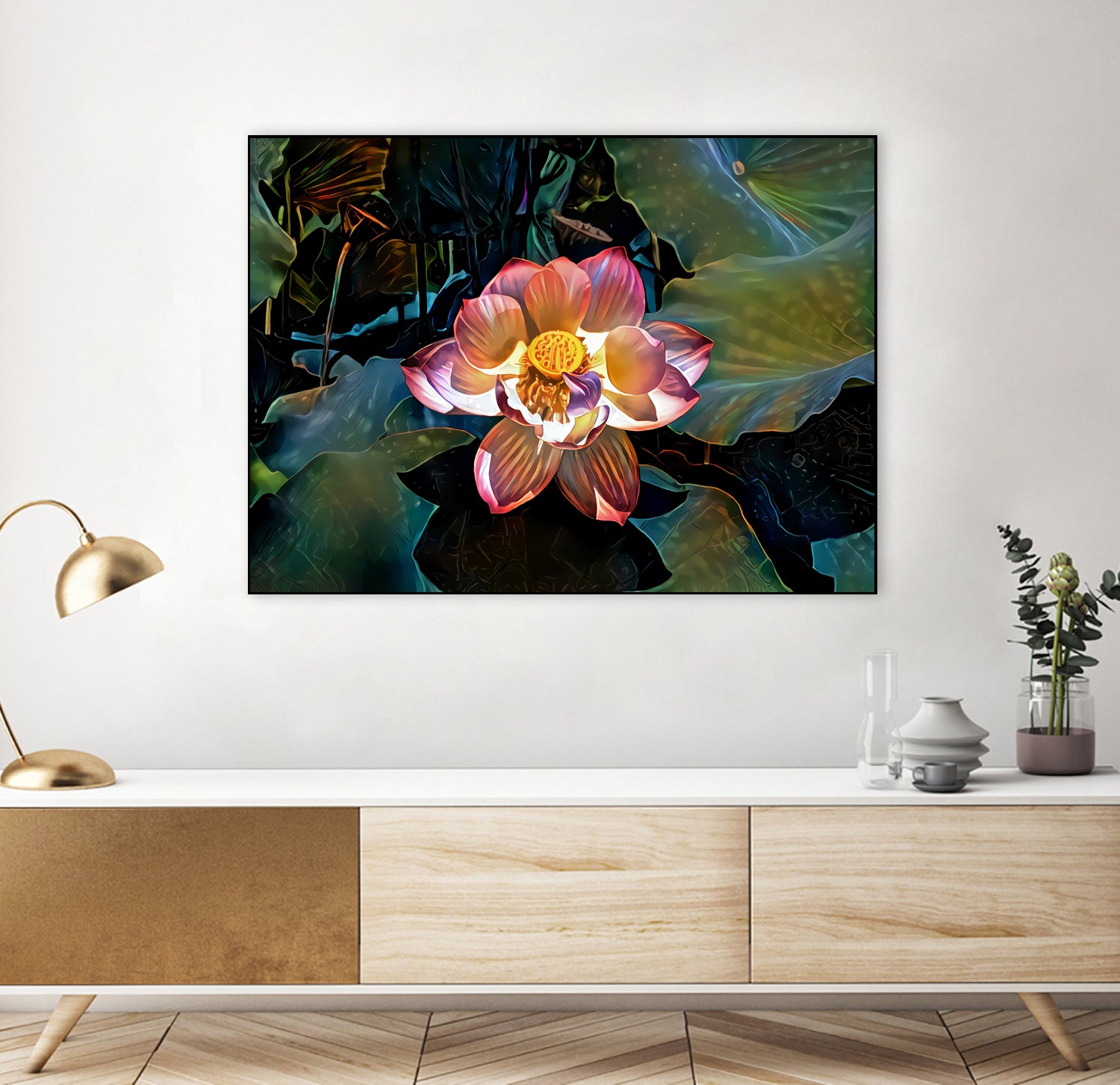 Nelumbo nucifera by Svetlana Eremenko on GIANT ART - pink digital painting