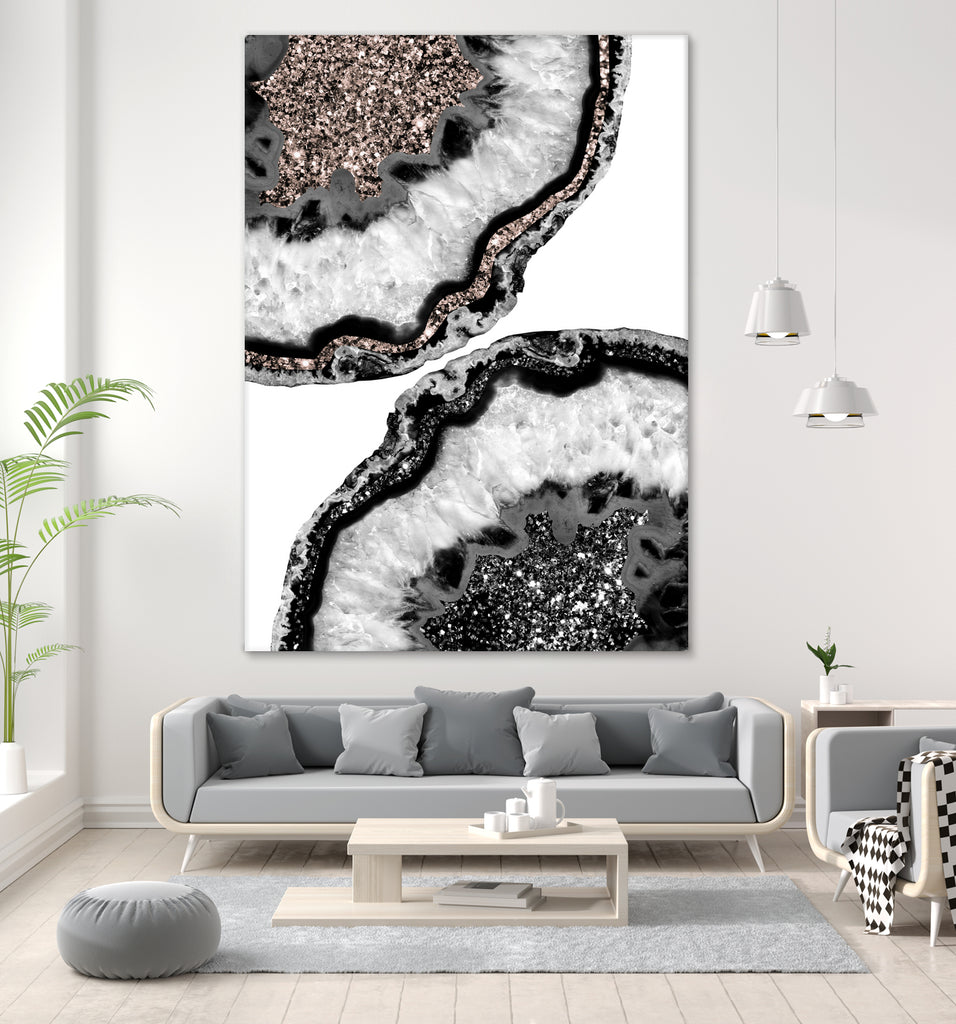 Yin Yang Agate Glitter Glam #1 #gem #decor #art by Anita & Bella Jantz on GIANT ART - white photo illustration