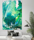 Environmental Consideration, Deep Sea Water Bubbles by Alicia Jones on GIANT ART - green digital painting