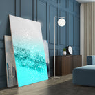 Silver Gray Aqua Teal Ocean Glitter #1 #shiny #decor #art by Anita & Bella Jantz on GIANT ART - blue photo illustration