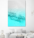 Silver Gray Aqua Teal Ocean Glitter #1 #shiny #decor #art by Anita & Bella Jantz on GIANT ART - blue photo illustration