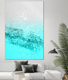 Silver Gray Aqua Teal Ocean Glitter #1 #shiny #decor #art by Anita & Bella Jantz on GIANT ART - blue photo illustration