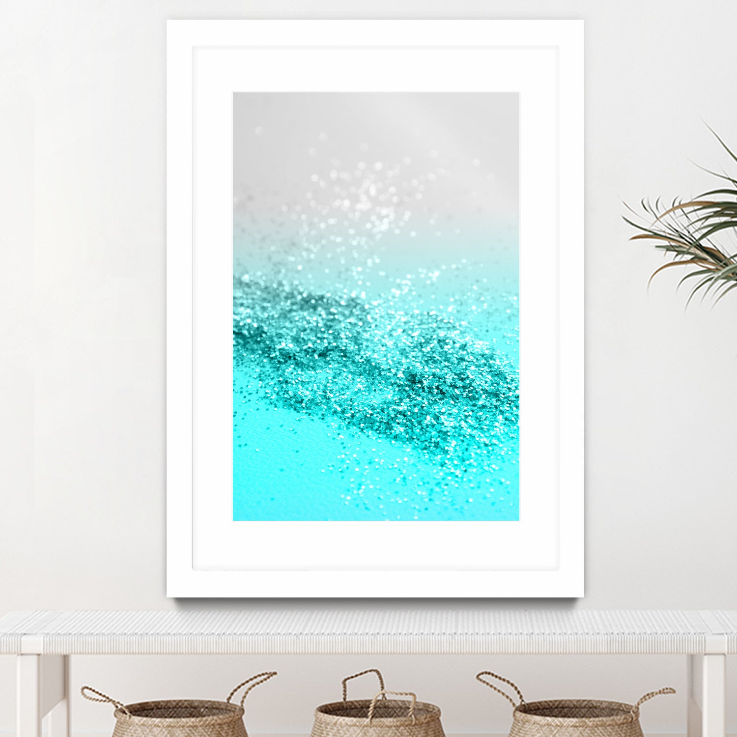 Silver Gray Aqua Teal Ocean Glitter #1 #shiny #decor #art by Anita & Bella Jantz on GIANT ART - blue photo illustration