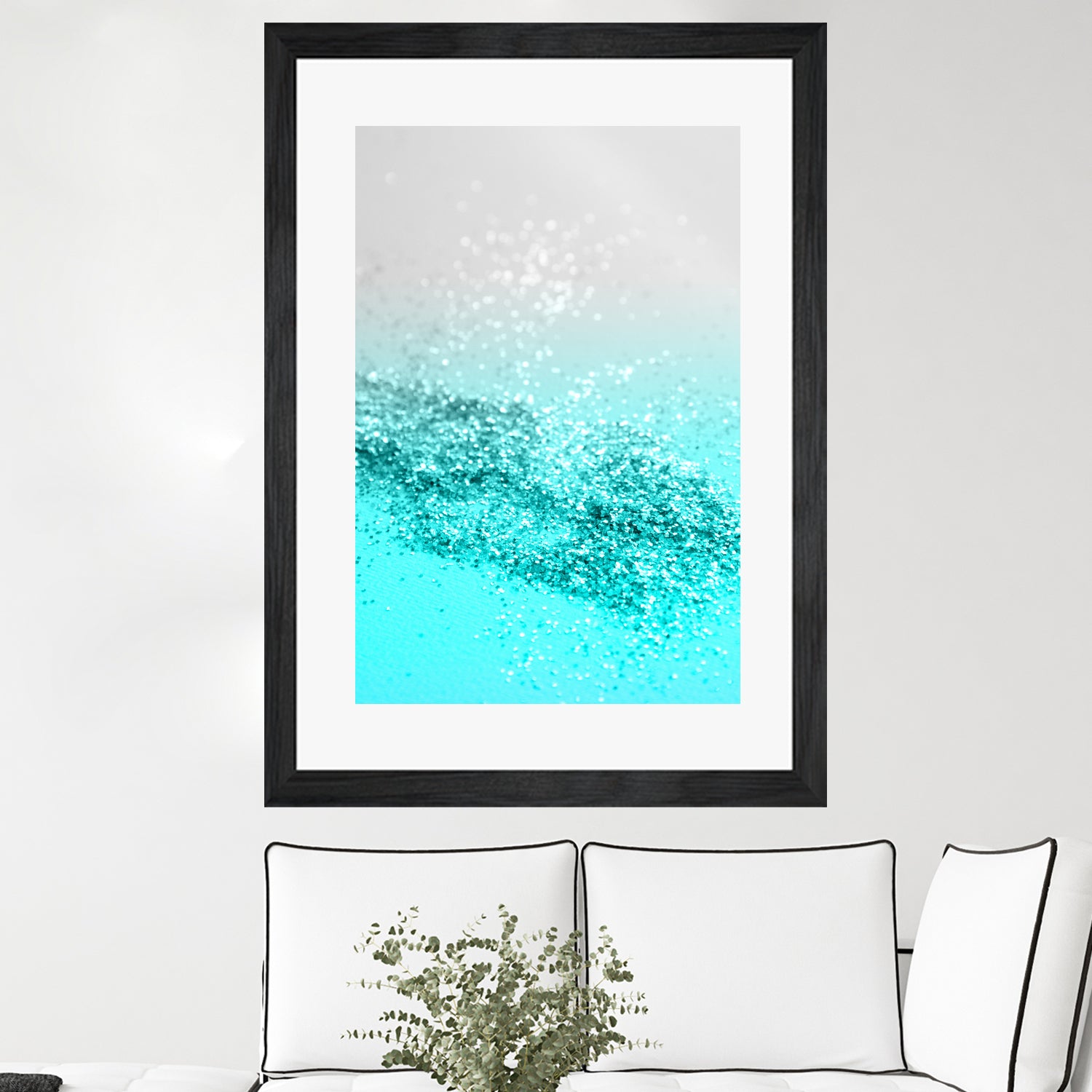 Silver Gray Aqua Teal Ocean Glitter #1 #shiny #decor #art by Anita & Bella Jantz on GIANT ART - blue photo illustration