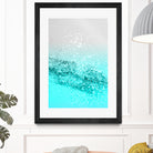 Silver Gray Aqua Teal Ocean Glitter #1 #shiny #decor #art by Anita & Bella Jantz on GIANT ART - blue photo illustration