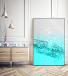 Silver Gray Aqua Teal Ocean Glitter #1 #shiny #decor #art by Anita & Bella Jantz on GIANT ART - blue photo illustration