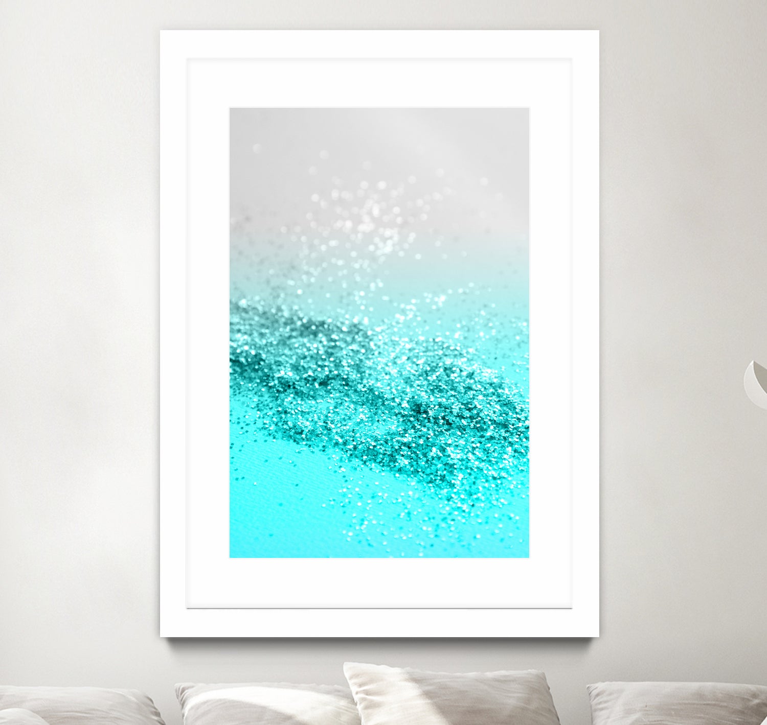 Silver Gray Aqua Teal Ocean Glitter #1 #shiny #decor #art by Anita & Bella Jantz on GIANT ART - blue photo illustration